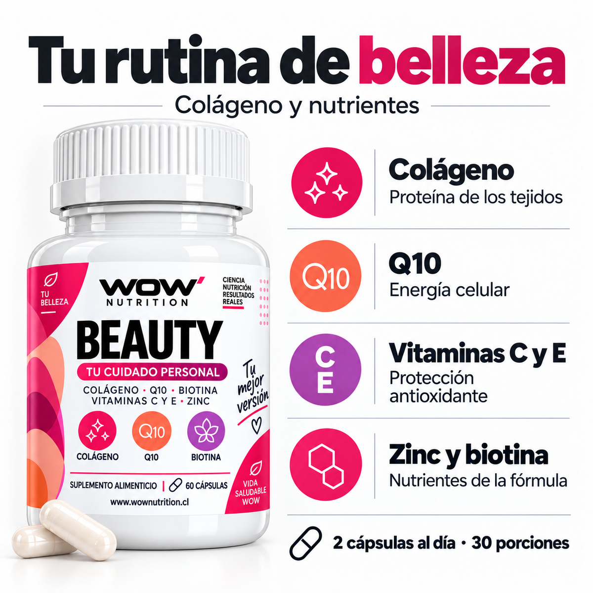 WOW beauty: frasco, ingredientes y explicación de la fórmula.