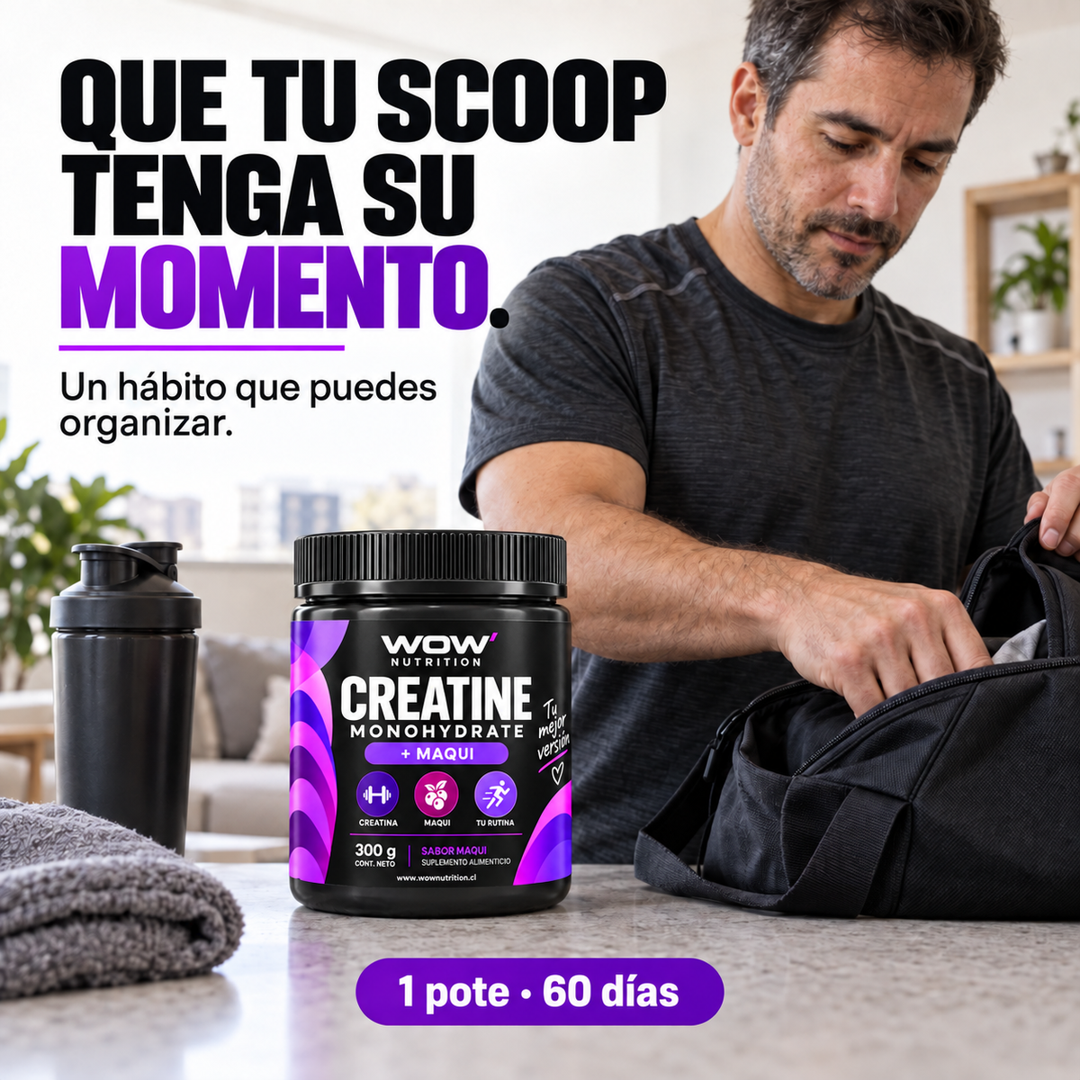 WOW creatine-maqui · Modo de uso