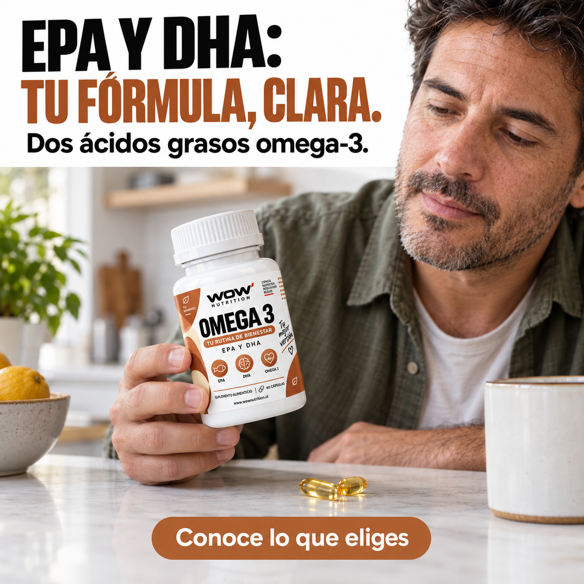Omega 3: EPA y DHA: tu fórmula, clara.