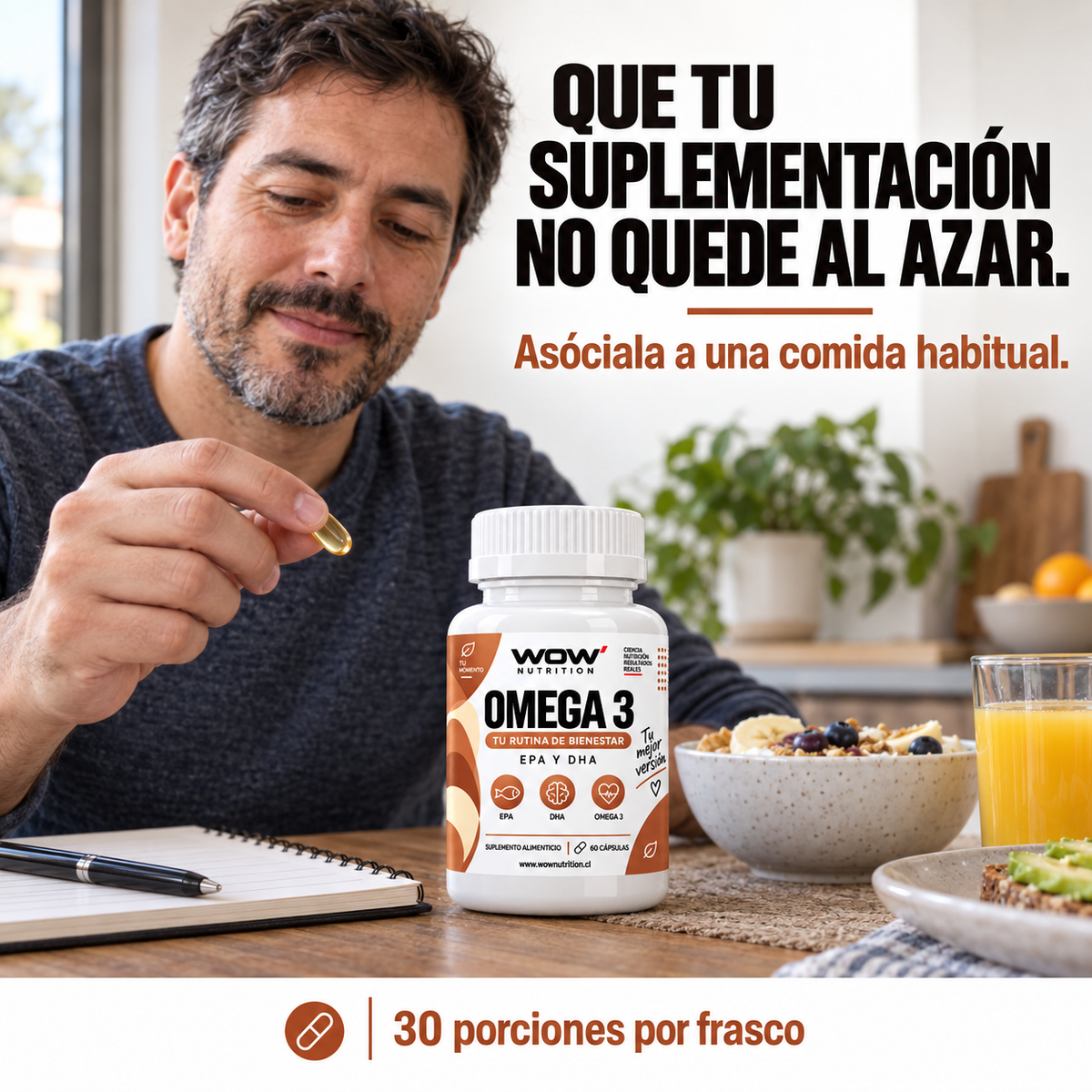 Omega 3: Que tu suplementación no quede al azar.